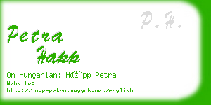 petra happ business card